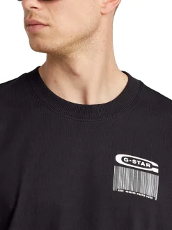 Barcode Back Graphic Loose T-Shirt