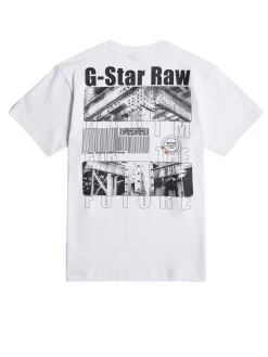 Barcode Back Graphic Loose T-Shirt