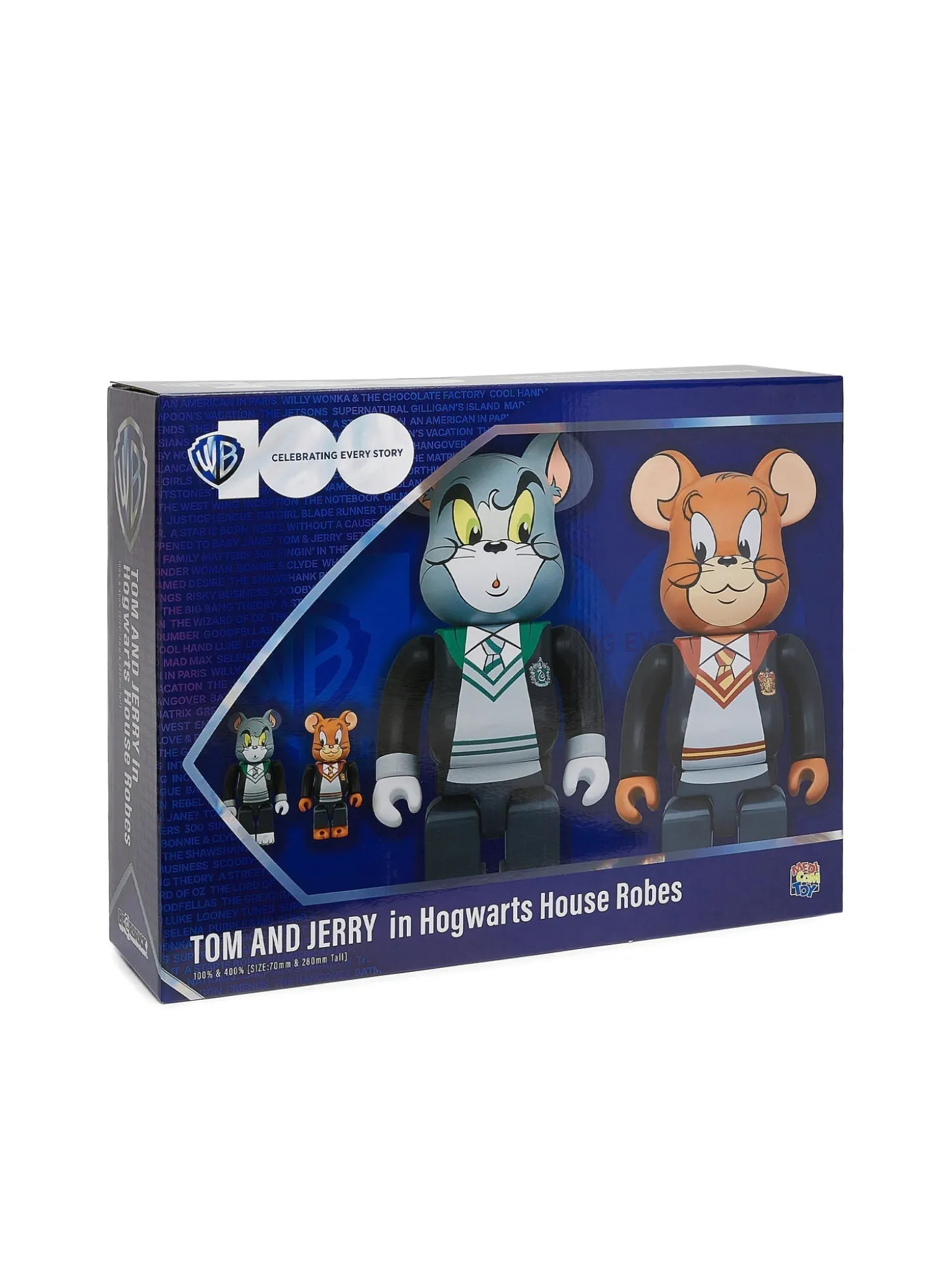 Bearbrick Tom and Jerry Set Hogwarts 100% 400%