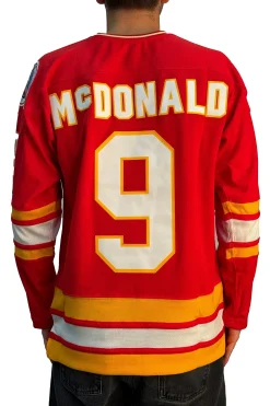 Blue Line Lanny McDonald Calgary Flames Dark 1988 Jersey