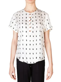 Blusa Lines & Dots Silk Polo