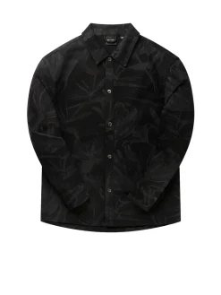 Camicia Black Floral Laser Denim