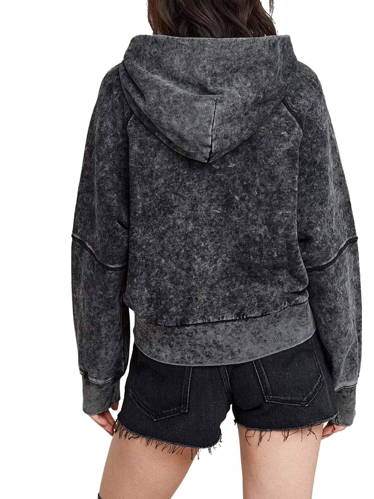 Felpa Washed Embossed Oversized