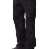 Jeans Black Floral Laser