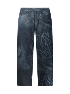 Jeans Mid Blue Denim Braids