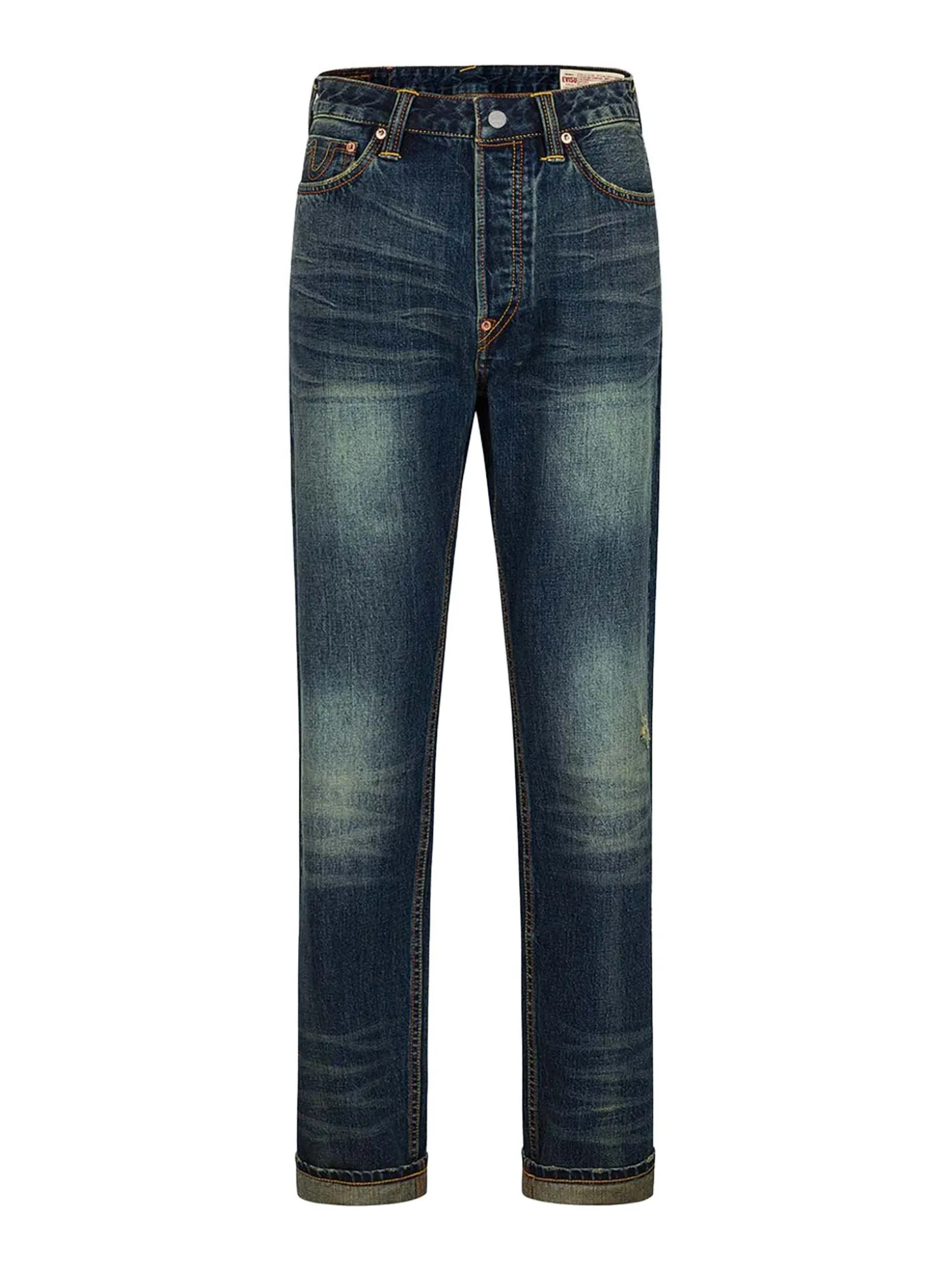 Jeans regular fit con ricamo gabbiano applicato 2000