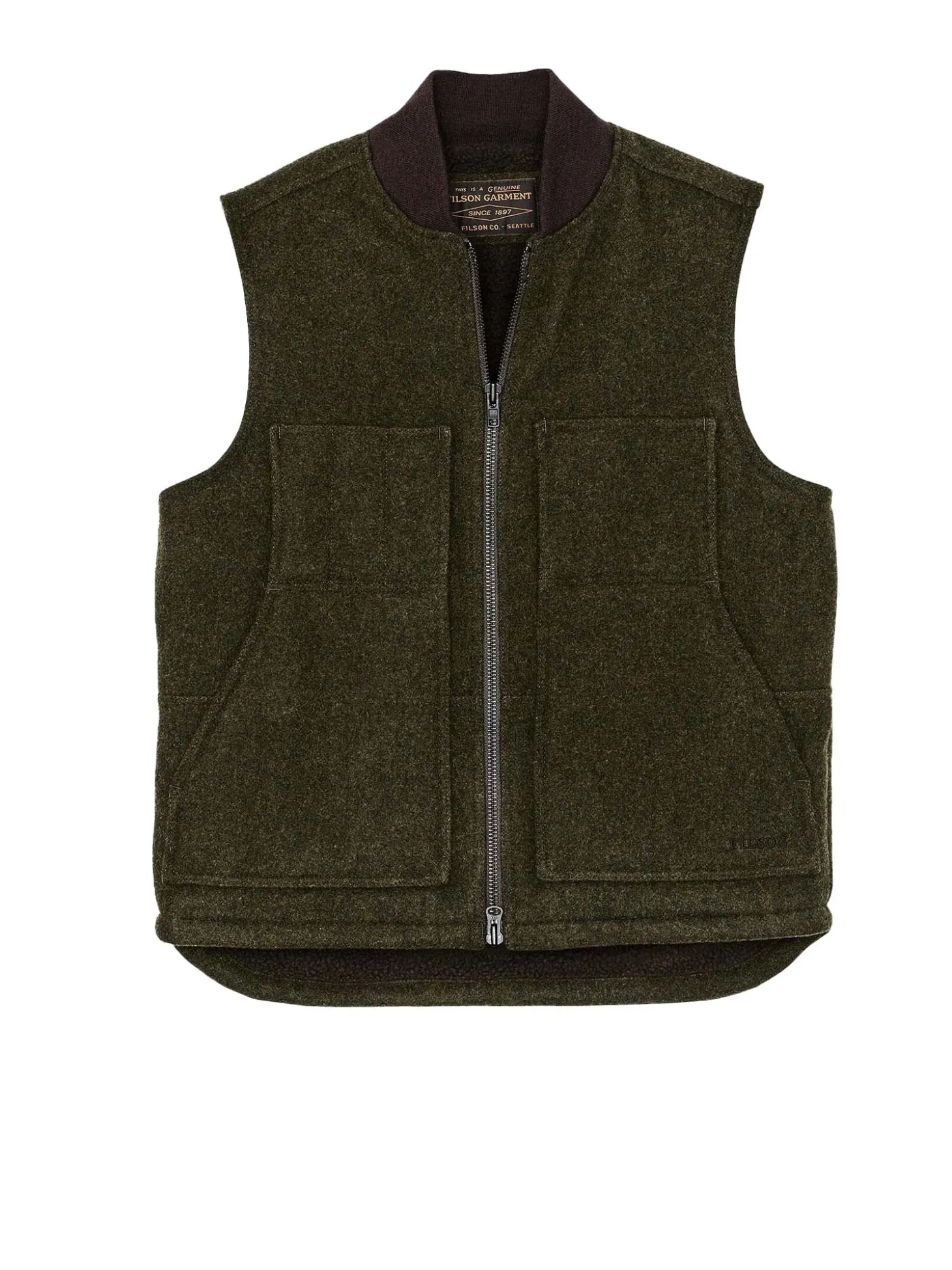 Lined Mackinaw Wool Work Vest