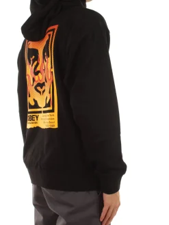 Obey Icon Stencil Flame Fleece