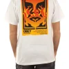 Obey Icon Stencil Flame Tee