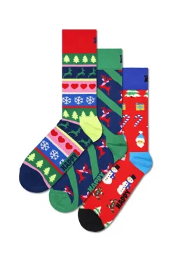 Set regalo da 3 calzini maglione natalizi