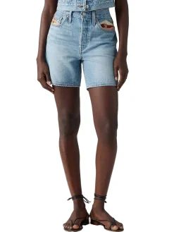 Short di jeans 501® Original a vita alta a metà coscia