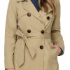 Short Solid Color Trenchcoat