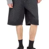 Shorts Black Laser Monogram Denim