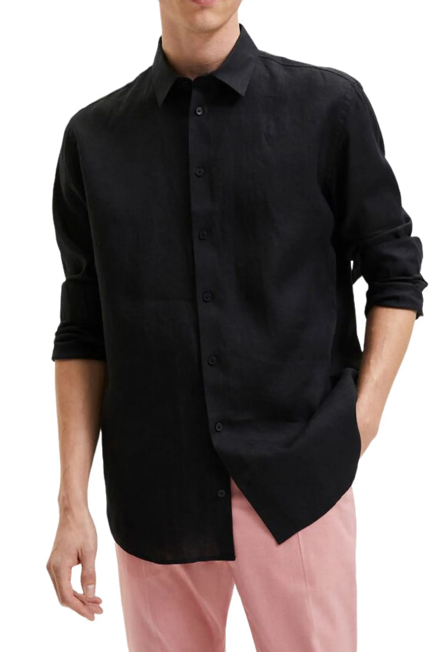 Slhregkylian-Linen Shirt Ls B