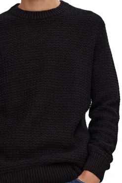 Slhthim Ls Knit Structure Crew Neck