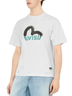 T-shirt Relax Fit con stampa logo e gabbiano