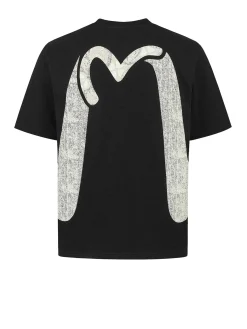 T-shirt vestibilità regolare con stampa gabbiano Daicock invecchiata