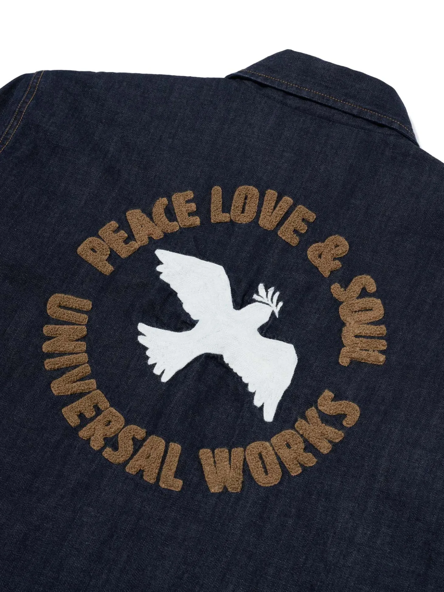 Universal Works Head Coach Jacket in Indigo 8oz Organic Denim